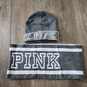 VS PINK scarf & hat